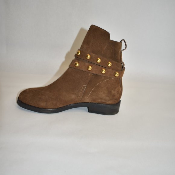 See by Chloe Neo Janis Flat Ankle Boots Brown Size 37 EU 7 US - Picture 5 of 11